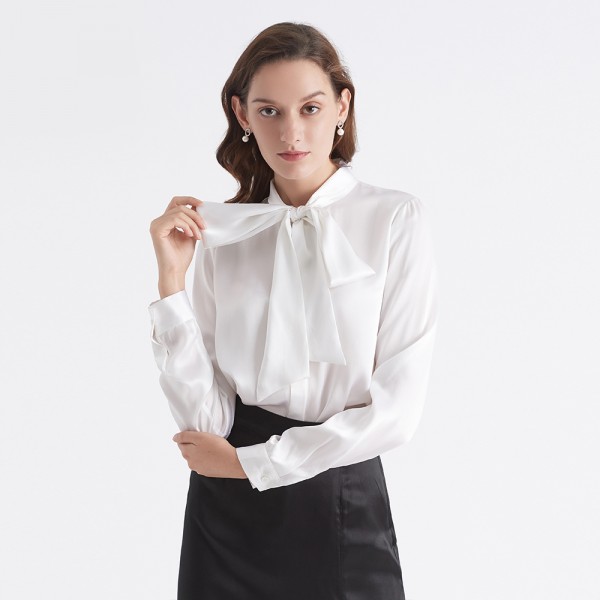 LILYSILK Clearance Sale 22mm Blouse Silk Tie-Neck Leopard Print Women New Free Shipping LILYSILK Clearance Sale 22mm Blouse Silk Tie-Neck Leopard Print Women New Free Shipping