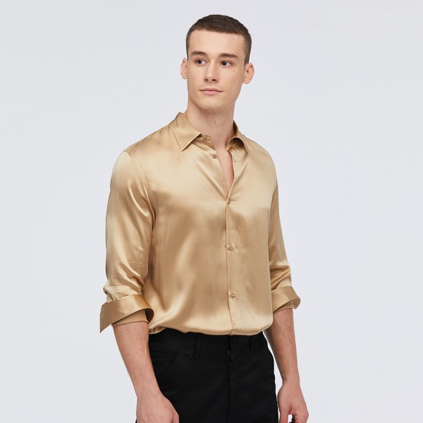 LilySilk Clearance Sale Silk Basic Mens Shirt 22MM Mulberry Free Shipping LilySilk Clearance Sale Silk Basic Mens Shirt 22MM Mulberry Free Shipping